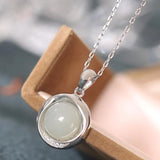 S925 Silver Jade Red Agate Turquoise Star Necklace