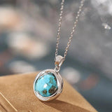 S925 Silver Jade Red Agate Turquoise Star Necklace