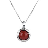 S925 Silver Jade Red Agate Turquoise Star Necklace