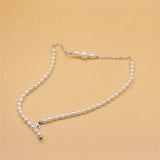 ZFSILVER 925 Silver Pearl Necklace Splicing Jewelry Women