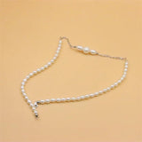 ZFSILVER 925 Silver Pearl Necklace Splicing Jewelry Women