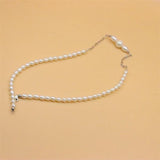 ZFSILVER 925 Silver Pearl Necklace Splicing Jewelry Women