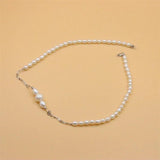 ZFSILVER 925 Silver Pearl Necklace Splicing Jewelry Women