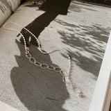 925 Silver Olive Bead Clavicle Necklace for Women
