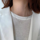 925 Silver Olive Bead Clavicle Necklace for Women