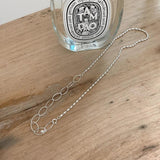 925 Silver Olive Bead Clavicle Necklace for Women