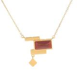 925 Sterling Silver Hetian Jade Rectangle Square Necklace Wedding Gift