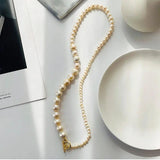 S925 Baroque Pearl Clavicle Necklace Choker Beads for Women