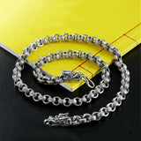 Silver Circle Faucet Necklace for Men