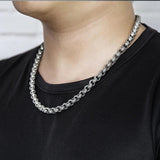Silver Circle Faucet Necklace for Men