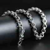 Silver Circle Faucet Necklace for Men