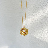 925 Silver Circle Necklace Minimalist Boho Collar