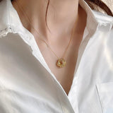925 Silver Circle Necklace Minimalist Boho Collar