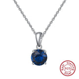 S925 Sterling Silver Twelve Lucky Colors Necklace For Girls