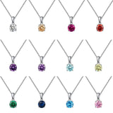 S925 Sterling Silver Twelve Lucky Colors Necklace For Girls
