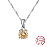 S925 Sterling Silver Twelve Lucky Colors Necklace For Girls