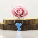 Koala Shape Gem Op06 Synthetic Opal Necklaces 925 Silver Necklace