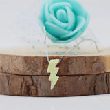 Lightning Bolt Opal Necklace Thunder Pendant Sterling Silver Wholesale
