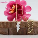Lightning Bolt Opal Necklace Thunder Pendant Sterling Silver Wholesale