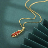925 Silver Red Agate Hetian Jade Necklace For Women