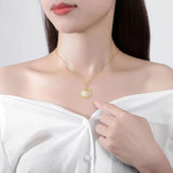 S925 Silver Hetian Jade Moon Rabbit Necklace Women Wedding Charm