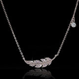 Feather Necklace Female Collar Chain Jewelry Zircon Girl Gift Party