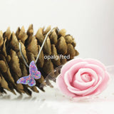 Purple Butterfly Opal Necklace S925 Silver