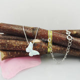 Purple Butterfly Opal Necklace S925 Silver