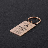 Father's Keychains Stainless Steel Personalized Engraved Gift For Dad