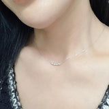 Women Necklace 4 Round Diamond Collar Chain Zircon Girl Gift