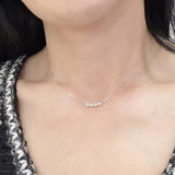 Women Necklace 4 Round Diamond Collar Chain Zircon Girl Gift