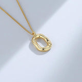 ZFSILVER S925 Silver Geometric Necklace Wedding Gift