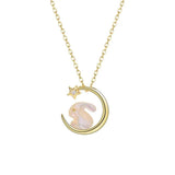 S925 Sterling Silver Star Moon Shell Rabbit Necklaces For Women