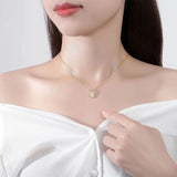 S925 Sterling Silver Star Moon Shell Rabbit Necklaces For Women