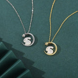 S925 Sterling Silver Star Moon Shell Rabbit Necklaces For Women