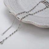 S925 Silver Ball Collarbone Chain Necklace for Women