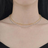S925 Silver Ball Collarbone Chain Necklace for Women