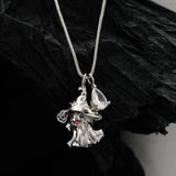 925 Silver Ghost Necklace Charm Jewelry for Women