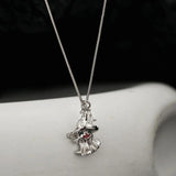 925 Silver Ghost Necklace Charm Jewelry for Women