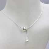 925 Silver Ball Necklace Snake Chain Chram Jewelry