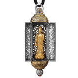 Flower Seed Buddha Gawu Box Silver Pendant Personality Pendant