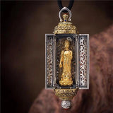 Flower Seed Buddha Gawu Box Silver Pendant Personality Pendant