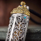 Flower Seed Buddha Gawu Box Silver Pendant Personality Pendant