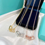 Sterling Silver Horseshoe Necklace Retro Jewelry Party