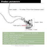 Women's 925 Silver Necklace Camera Pendant Choker