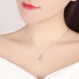 Women's 925 Silver Necklace Camera Pendant Choker
