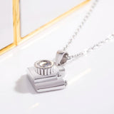 Women's 925 Silver Necklace Camera Pendant Choker
