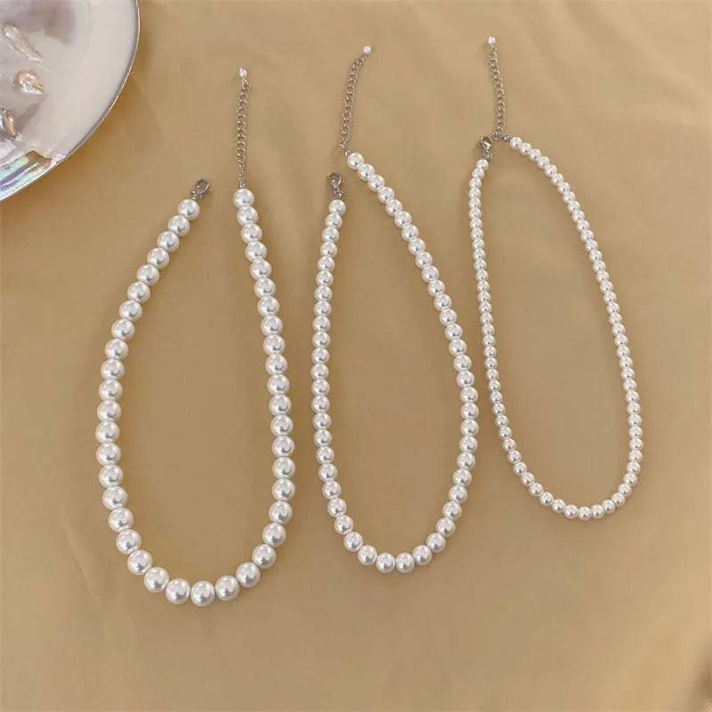 South Shell Pearl Bead Clavicular Chain Necklace