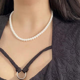South Shell Pearl Bead Clavicular Chain Necklace