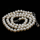 6-7mm Pearl Necklace Classic Knot Adjustable Chain